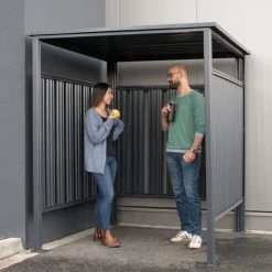 Abri à Vélos En Acier Thermolaqué Gris Anthracite 3,6m² Westmann 10 Abri à Vélos En Acier Thermolaqué Gris Anthracite 3,6m² Westmann -Nesling Magasin abri a velos en acier thermolaque gris anthracite 36m westmann 2