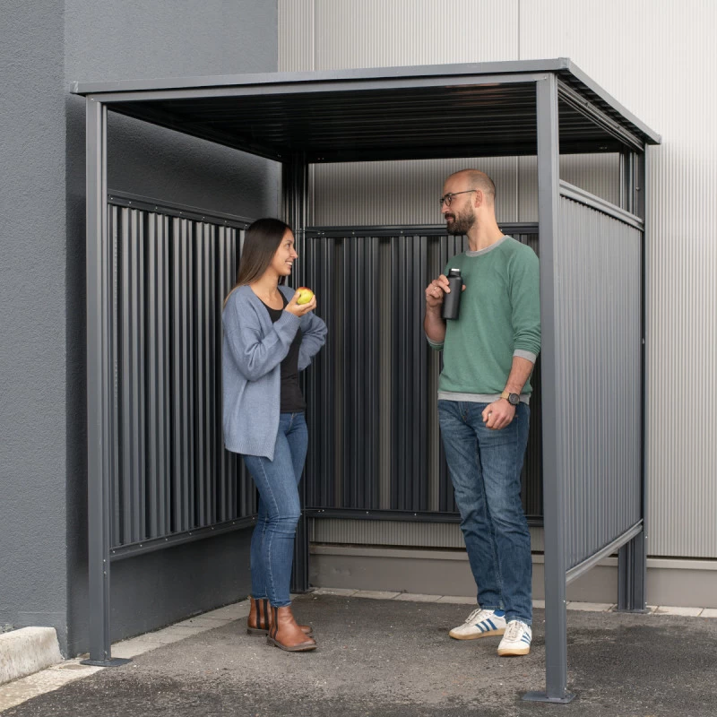 Abri à Vélos En Acier Thermolaqué Gris Anthracite 3,6m² Westmann 5 Abri à Vélos En Acier Thermolaqué Gris Anthracite 3,6m² Westmann – Image 3