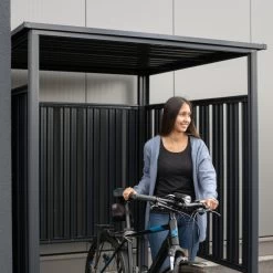 Abri à Vélos En Acier Thermolaqué Gris Anthracite 3,6m² Westmann 12 Abri à Vélos En Acier Thermolaqué Gris Anthracite 3,6m² Westmann -Nesling Magasin abri a velos en acier thermolaque gris anthracite 36m westmann 4