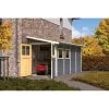 Abri Adossé En Bois Vitrifié Gris 4,85m² Wandlitz 3 - Karibu -Nesling Magasin abri adosse en bois vitrifie gris 485m wandlitz 3 karibu