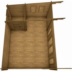 Abri Bois Massif 22m² MODERNE Traité Marron 40mm Gardy Shelter 13 Abri Bois Massif 22m² MODERNE Traité Marron 40mm Gardy Shelter -Nesling Magasin abri bois massif 22m moderne traite marron 40mm gardy shelter 5