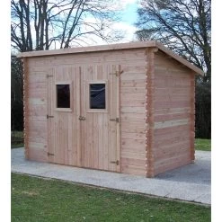 Abri Toit Monopente En Douglas DALMAT 5,62m² Madriers 20mm + Couverture Onduline - HABRITA -Nesling Magasin abri dalmat 562m en madriers douglas 20mm sans plancher habrita 4