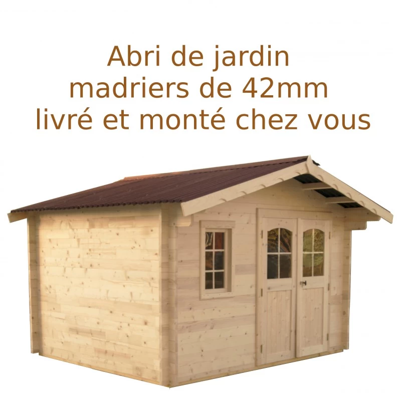 Abri De Jardin 13,09m² – Madriers 42mm Livré Et Monté 3 Abri De Jardin 13,09m² – Madriers 42mm Livré Et Monté