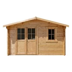 Abri De Jardin 12m² PLUS En Bois 40mm Traité Teinté Marron Gardy Shelter -Nesling Magasin abri de jardin 12m plus en bois 40mm traite teinte marron gardy shelter 3