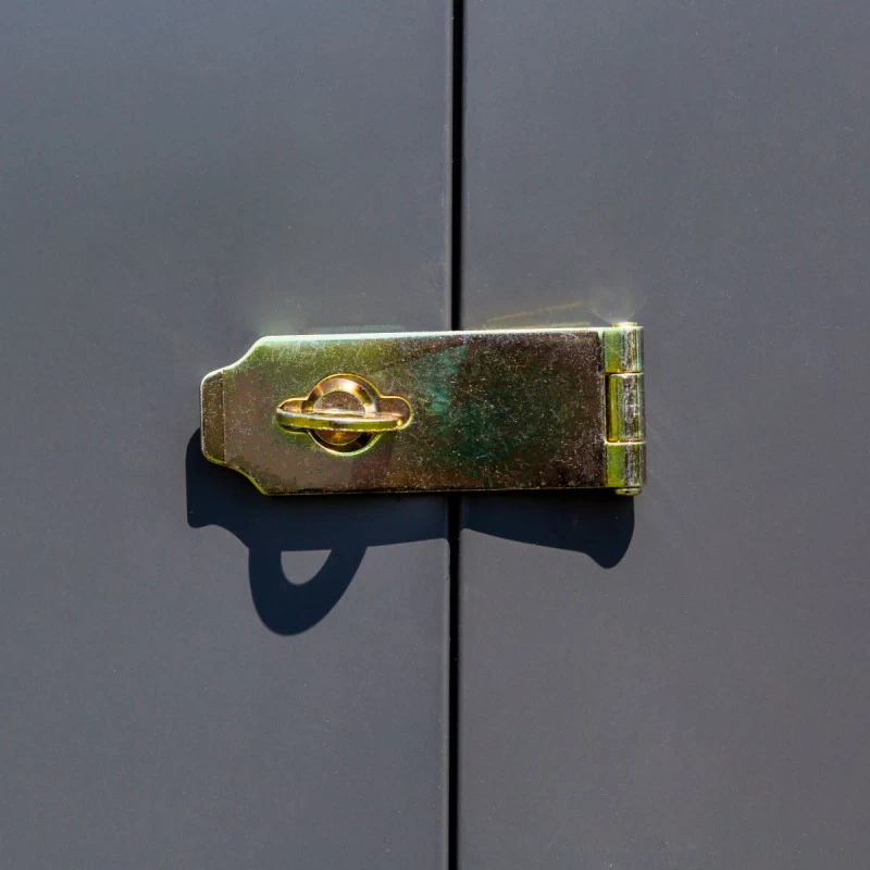 Abri De Jardin 2,4m² Adossé En Acier Galvanisé Anthracite Spacemaker 7 Abri De Jardin 2,4m² Adossé En Acier Galvanisé Anthracite Spacemaker – Image 5