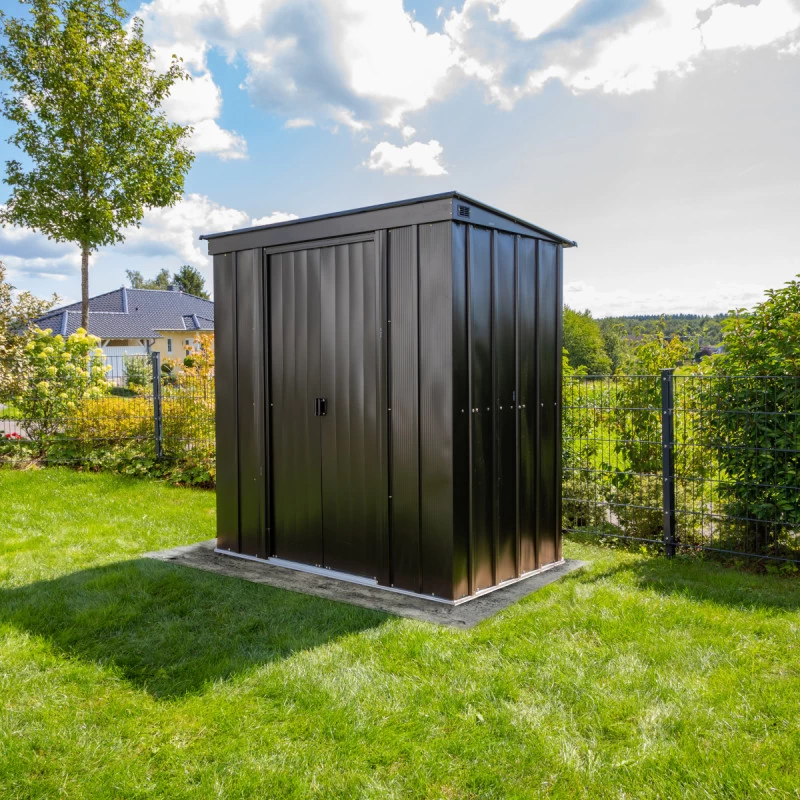 Abri De Jardin 2,7m² Monopente En Acier Galvanisé Noir Onyx Spacemaker 3 Abri De Jardin 2,7m² Monopente En Acier Galvanisé Noir Onyx Spacemaker
