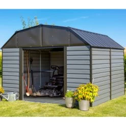 Abri De Jardin 7,8m² à Toit Mansardé En Acier Galvanisé Anthracite Spacemaker 12 Abri De Jardin 7,8m² à Toit Mansardé En Acier Galvanisé Anthracite Spacemaker -Nesling Magasin abri de jardin 78m type hangar en acier galvanise anthracite spacemaker 4