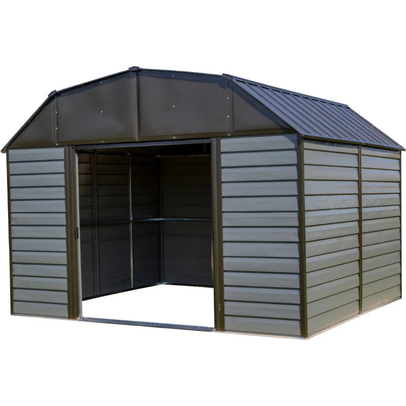 Abri De Jardin 7,8m² à Toit Mansardé En Acier Galvanisé Anthracite Spacemaker 8 Abri De Jardin 7,8m² à Toit Mansardé En Acier Galvanisé Anthracite Spacemaker – Image 6