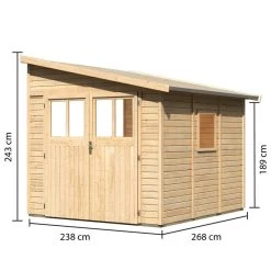 Abri De Jardin Adossé En Bois Certifié 6,23m² Bomlitz 3 - Karibu -Nesling Magasin abri de jardin adosse en bois certifie 623m bomlitz 3 karibu 2