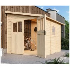 Abri De Jardin Adossé En Bois Certifié 6,23m² Bomlitz 3 - Karibu