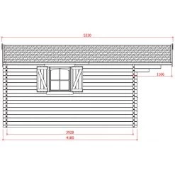 Abri De Jardin 19.98m² En Sapin Blanc FSC 40mm CHAMONIX IV + Shingles Rouges - SOLID 12 Abri De Jardin 19.98m² En Sapin Blanc FSC 40mm CHAMONIX IV + Shingles Rouges - SOLID -Nesling Magasin abri de jardin avec avancee 1998m en sapin blanc fsc 40mm chamonix iv 4