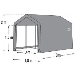 Abri De Jardin Démontable 5,4m² En Acier Et Polyéthylène Gris – Shelter Logic 11 Abri De Jardin Démontable 5,4m² En Acier Et Polyéthylène Gris – Shelter Logic -Nesling Magasin abri de jardin demontable 54m en acier et polyethylene gris shelter logic 3