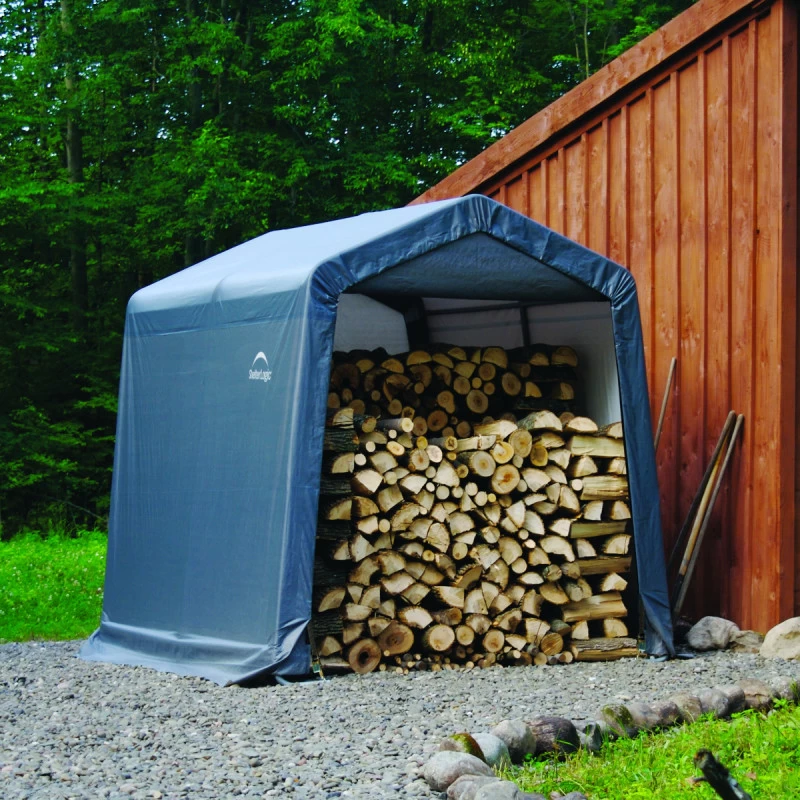 Abri De Jardin Démontable 5,76m² En Acier Et Polyéthylène Gris – Shelter Logic 7 Abri De Jardin Démontable 5,76m² En Acier Et Polyéthylène Gris – Shelter Logic – Image 5