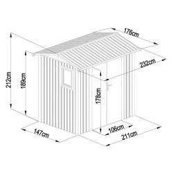 Abri De Jardin En Acier Galvanisé Roka 4,08m² + Kit D'ancrage - X-Métal 13 Abri De Jardin En Acier Galvanisé Roka 4,08m² + Kit D'ancrage - X-Métal -Nesling Magasin abri de jardin en acier galvanise roka 408m kit d ancrage x metal 5