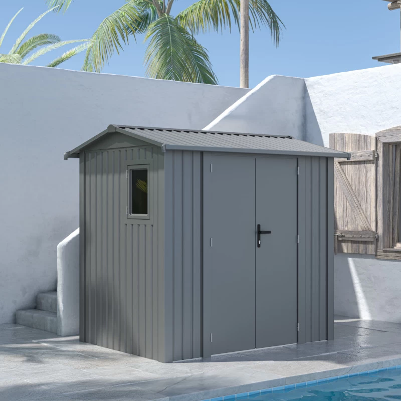 Abri De Jardin En Acier Galvanisé Roka 4,08m² + Kit D'ancrage - X-Métal 3 Abri De Jardin En Acier Galvanisé Roka 4,08m² + Kit D'ancrage - X-Métal