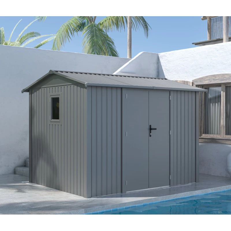 Abri De Jardin En Acier Galvanisé Roka 7,1m² + Kit D'ancrage - X-Métal 3 Abri De Jardin En Acier Galvanisé Roka 7,1m² + Kit D'ancrage - X-Métal