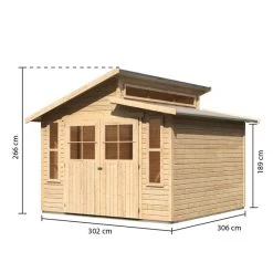 Abri De Jardin En Bois 9,24m² Avec Toit En Gradins - Grauburg 7 - Karibu 10 Abri De Jardin En Bois 9,24m² Avec Toit En Gradins - Grauburg 7 - Karibu -Nesling Magasin abri de jardin en bois 924m avec toit en gradins grauburg 7 karibu 2