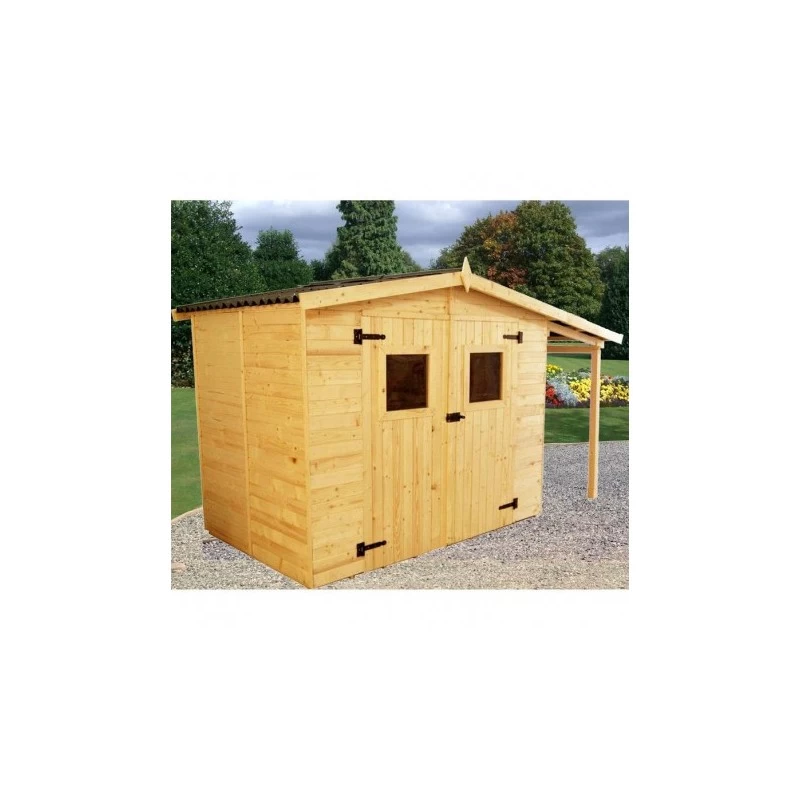 Abri De Jardin En Bois Brut 4,08m² + Bûcher 2,08m² + Plancher 4 Abri De Jardin En Bois Brut 4,08m² + Bûcher 2,08m² + Plancher – Image 2