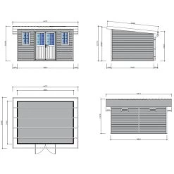 Abri De Jardin En Bois Composite 28mm Anthracite 12m² PREMIUM Toit Monopente - Woodlife Garden -Nesling Magasin abri de jardin en bois composite 28mm anthracite 12m premium toit monopente woodlife garden 5