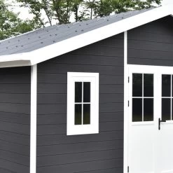 Abri De Jardin En Bois Composite 28mm Anthracite 19,22m² PREMIUM - Woodlife Garden -Nesling Magasin abri de jardin en bois composite 28mm anthracite 1922m premium woodlife garden 4