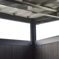 Abri De Jardin En Bois Composite 28mm Anthracite 6,69m² WINSTON Skylight - Woodlife Garden -Nesling Magasin abri de jardin en bois composite 28mm anthracite 669m winston skylight woodlife garden 2