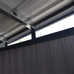 Abri De Jardin En Bois Composite 28mm Anthracite 6,69m² WINSTON Skylight - Woodlife Garden -Nesling Magasin abri de jardin en bois composite 28mm anthracite 669m winston skylight woodlife garden 3