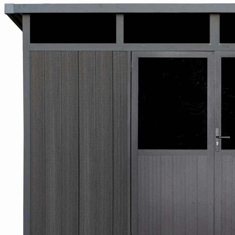 Abri De Jardin En Bois Composite 28mm Anthracite 8,09m² WINSTON Skylight - Woodlife Garden 5 Abri De Jardin En Bois Composite 28mm Anthracite 8,09m² WINSTON Skylight - Woodlife Garden – Image 3