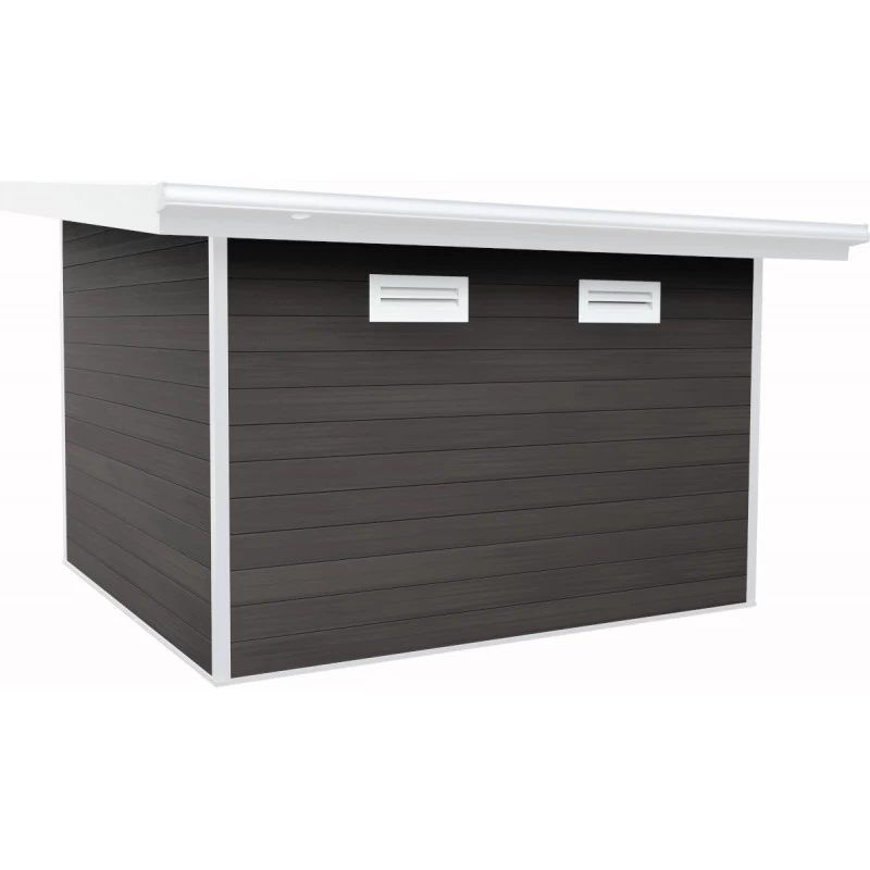 Abri De Jardin En Bois Composite 28mm Anthracite 9m² PREMIUM Toit Plat - Woodlife Garden 6 Abri De Jardin En Bois Composite 28mm Anthracite 9m² PREMIUM Toit Plat - Woodlife Garden – Image 4