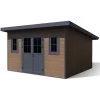 Abri De Jardin En Bois Composite 28mm Aspect Bois 14,90m² PREMIUM Toit Plat - Woodlife Garden -Nesling Magasin abri de jardin en bois composite 28mm aspect bois 1490m premium toit plat woodlife garden