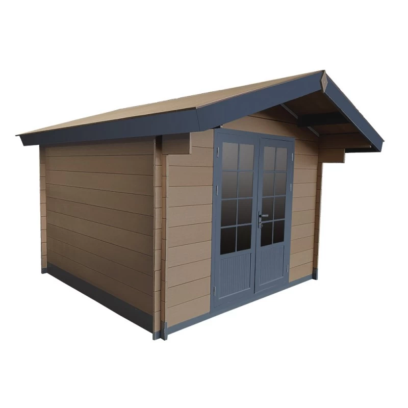 Abri De Jardin En Bois Composite 28mm Aspect Bois Vieilli 9m² Double Porte Alu Et Double Vitrage - Woodlife Garden 4 Abri De Jardin En Bois Composite 28mm Aspect Bois Vieilli 9m² Double Porte Alu Et Double Vitrage - Woodlife Garden – Image 2