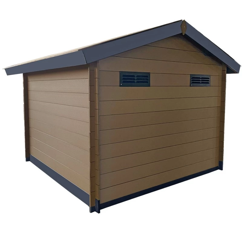 Abri De Jardin En Bois Composite 28mm Aspect Bois Vieilli 9m² Double Porte Alu Et Double Vitrage - Woodlife Garden 5 Abri De Jardin En Bois Composite 28mm Aspect Bois Vieilli 9m² Double Porte Alu Et Double Vitrage - Woodlife Garden – Image 3