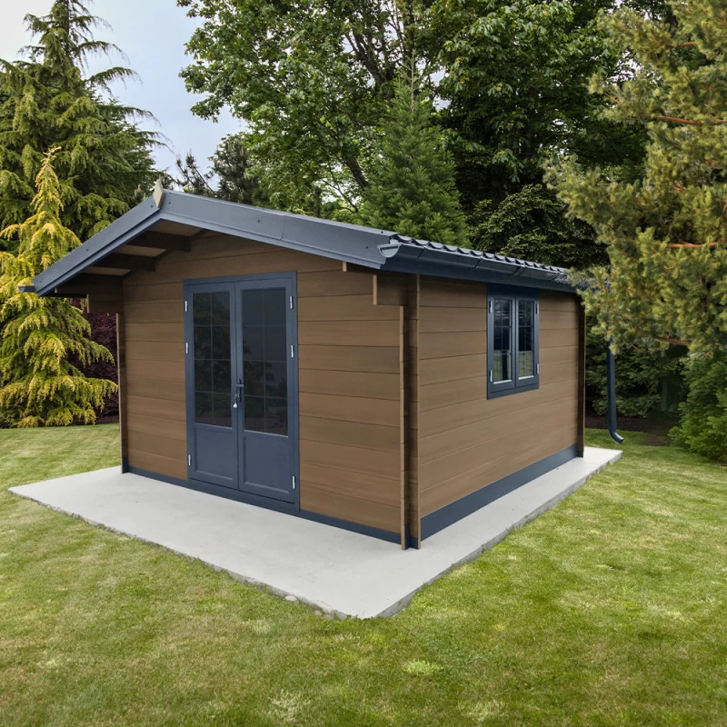 Abri De Jardin En Bois Composite 28mm Aspect Bois Vieilli 9m² Double Porte Alu Et Double Vitrage - Woodlife Garden 3 Abri De Jardin En Bois Composite 28mm Aspect Bois Vieilli 9m² Double Porte Alu Et Double Vitrage - Woodlife Garden
