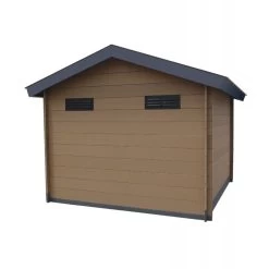 Abri De Jardin En Bois Composite 28mm Bois Vieilli 14,44m² Double Porte Alu Et Double Vitrage - WoodLife Garden -Nesling Magasin abri de jardin en bois composite 28mm bois vieilli 1444m double porte alu et double vitrage woodlife 3
