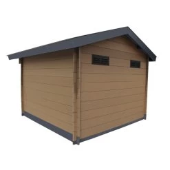 Abri De Jardin En Bois Composite 28mm Bois Vieilli 14,44m² Double Porte Alu Et Double Vitrage - WoodLife Garden -Nesling Magasin abri de jardin en bois composite 28mm bois vieilli 1444m double porte alu et double vitrage woodlife 4