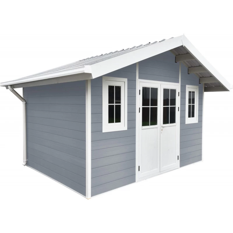 Abri De Jardin En Bois Composite 28mm Gris Clair 10,71m² PREMIUM - Woodlife Garden 4 Abri De Jardin En Bois Composite 28mm Gris Clair 10,71m² PREMIUM - Woodlife Garden – Image 2