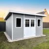 Abri De Jardin En Bois Composite 28mm Gris Clair 14,90m² PREMIUM Toit Plat - Woodlife Garden 1 Abri De Jardin En Bois Composite 28mm Gris Clair 14,90m² PREMIUM Toit Plat - Woodlife Garden -Nesling Magasin abri de jardin en bois composite 28mm gris clair 1490m premium toit plat woodlife garden