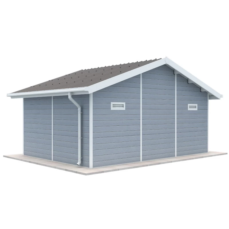 Abri De Jardin En Bois Composite 28mm Gris Clair 19,22m² PREMIUM - Woodlife Garden 7 Abri De Jardin En Bois Composite 28mm Gris Clair 19,22m² PREMIUM - Woodlife Garden – Image 5