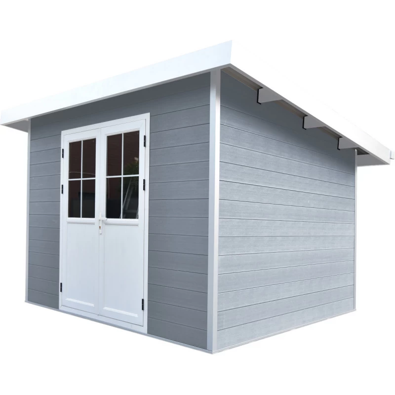 Abri De Jardin En Bois Composite 28mm Gris Clair 4,41m² PREMIUM Toit Plat - Woodlife Garden 3 Abri De Jardin En Bois Composite 28mm Gris Clair 4,41m² PREMIUM Toit Plat - Woodlife Garden