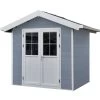 Abri De Jardin En Bois Composite 28mm Gris Clair 4,77m² PREMIUM - Woodlife Garden -Nesling Magasin abri de jardin en bois composite 28mm gris clair 477m premium woodlife garden
