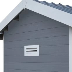 Abri De Jardin En Bois Composite 28mm Gris Clair 4,77m² PREMIUM - Woodlife Garden -Nesling Magasin abri de jardin en bois composite 28mm gris clair 477m premium woodlife garden 3