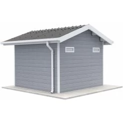 Abri De Jardin En Bois Composite 28mm Gris Clair 7,78m² PREMIUM - Woodlife Garden -Nesling Magasin abri de jardin en bois composite 28mm gris clair 778m premium woodlife garden 4