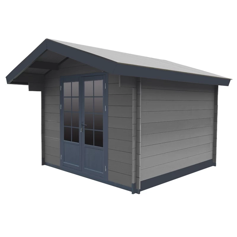 Abri De Jardin En Bois Composite 28mm Gris Foncé 14,44m² Double Porte Alu Et Double Vitrage - WoodLife Garden 4 Abri De Jardin En Bois Composite 28mm Gris Foncé 14,44m² Double Porte Alu Et Double Vitrage - WoodLife Garden – Image 2