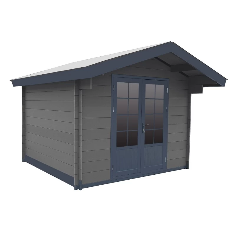 Abri De Jardin En Bois Composite 28mm Gris Foncé 14,44m² Double Porte Alu Et Double Vitrage - WoodLife Garden 3 Abri De Jardin En Bois Composite 28mm Gris Foncé 14,44m² Double Porte Alu Et Double Vitrage - WoodLife Garden
