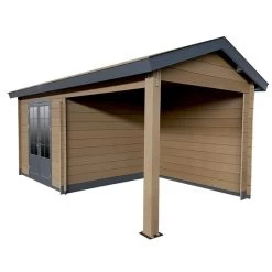 Abri De Jardin En Bois Composite Bois Vieilli 9m² + 9m² Terrasse - Woodlife Garden -Nesling Magasin abri de jardin en bois composite bois vieilli 9m 9m terrasse woodlife 2