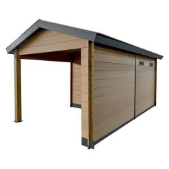Abri De Jardin En Bois Composite Bois Vieilli 9m² + 9m² Terrasse - Woodlife Garden -Nesling Magasin abri de jardin en bois composite bois vieilli 9m 9m terrasse woodlife 4