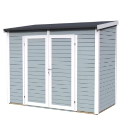 Abri De Jardin En Bois Gris Clair 3,49m² Skur 2 + Plancher – Baltic -Nesling Magasin abri de jardin en bois gris clair 349m skur 2 plancher baltic 1