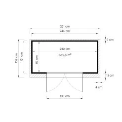 Abri De Jardin En Bois Gris Clair 3,49m² Skur 2 + Plancher – Baltic -Nesling Magasin abri de jardin en bois gris clair 349m skur 2 plancher baltic 2