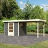 Abri De Jardin En Bois Gris Terre 5,25m² Avec Appentis De 2,80 M Freiburg 3 - Karibu 1 Abri De Jardin En Bois Gris Terre 5,25m² Avec Appentis De 2,80 M Freiburg 3 - Karibu -Nesling Magasin abri de jardin en bois gris terre 525m avec appentis de 280 m freiburg 3 karibu