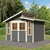 Abri De Jardin En Bois Gris Terre 6,55m² Avec Toit En Gradins - Grauburg 6 - Karibu -Nesling Magasin abri de jardin en bois gris terre 655m avec toit en gradins grauburg 6 karibu