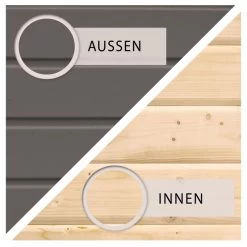 Abri De Jardin En Bois Gris Terre 9,24m² Freiburg 6 Avec Appentis De 2,40 M - Karibu -Nesling Magasin abri de jardin en bois gris terre 924m freiburg 6 avec appentis de 240 m karibu 4